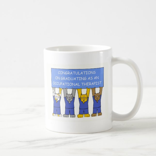 Mug Félicitations de diplômé d'ergothérapiste (Droite)
