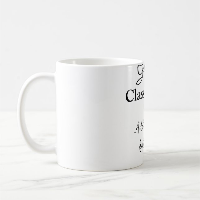 Mug Félicitations de graduation simples clas d'ajout m (Gauche)