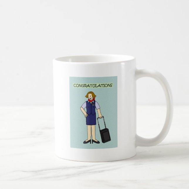 Mug Félicitations d'équipage de cabine femelles (Droite)