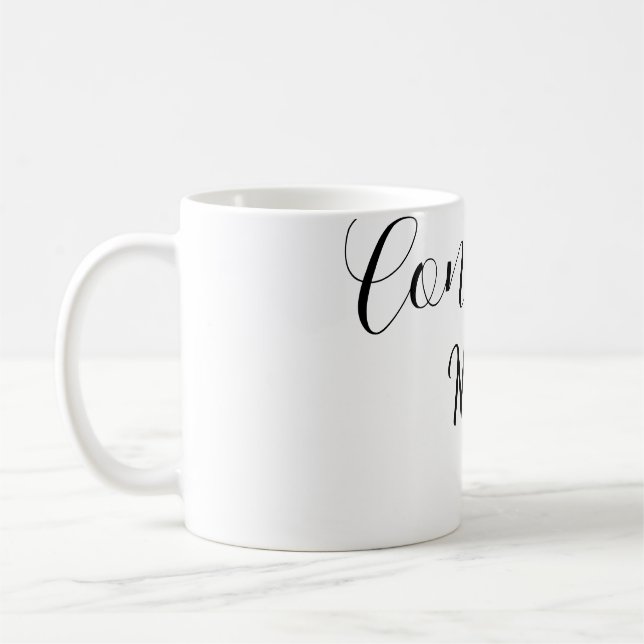 Mug Félicitations diplômé nom simple minimal année pro (Gauche)