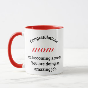 Mug Félicitations Gift Maman Typographie Fête des mère