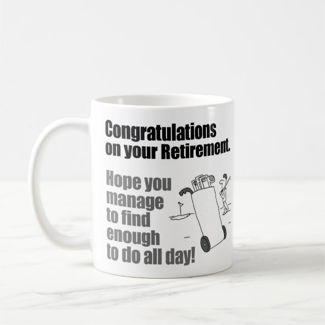 Mug Félicitations Golfeur Retraite (Gauche)