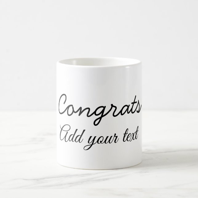 Mug Félicitations minimales simples pour la remise des (Centre)