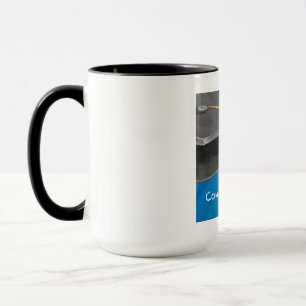 Mug Félicitations noir et bleu