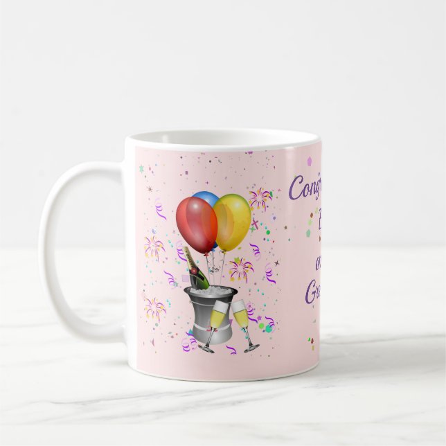 Mug Félicitations pour la remise des diplômes Rose (Gauche)