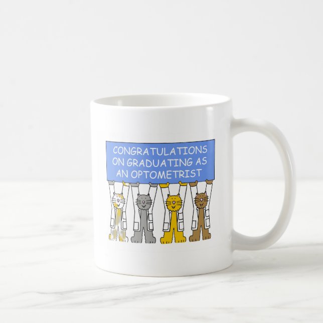 Mug Félicitations pour le diplôme d'Optométriste (Droite)