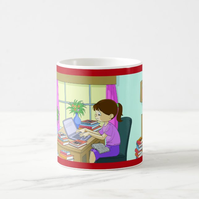Mug Félicitations pour le doctorat, Livres amusants, P (Centre)