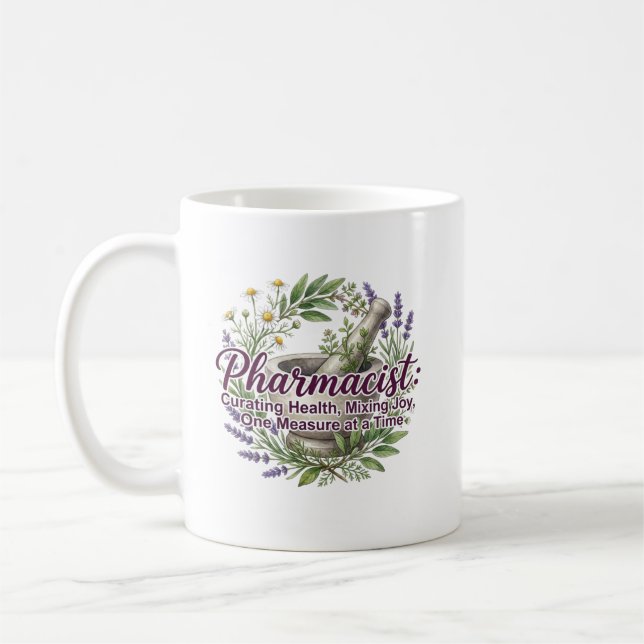 Mug Félicitations pour le nouveau poste de pharmacien (Gauche)