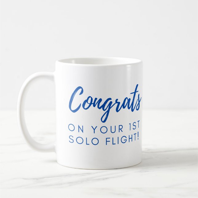 Mug Félicitations pour votre premier solo - personnali (Gauche)