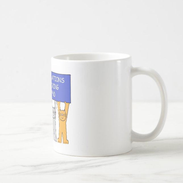 Mug Félicitations sur recevoir vos chats mignons de (Droite)