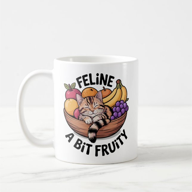 Mug Félin un peu fruité - Chat cosy (Gauche)