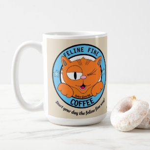 Mug FELINE FINE CAFÉ Cute Cartoon Cat Señor Gato