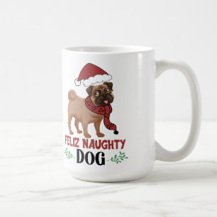 Mug Feliz Naughty Chien Noël