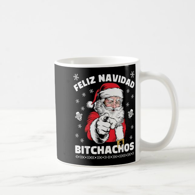Mug Feliz Navidad Achos Shirt Merry Xmas Funny Santa  (Droite)