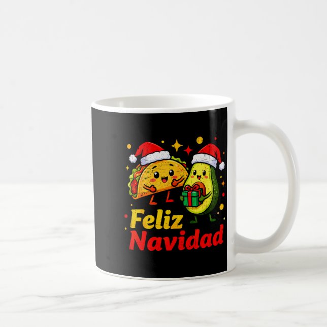 Mug Feliz Navidad Avocado Tacos Mexican Xmas Family Ma (Droite)