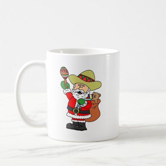 Mug Feliz Navidad Cartoon Père Noël Joyeux Noël (Gauche)