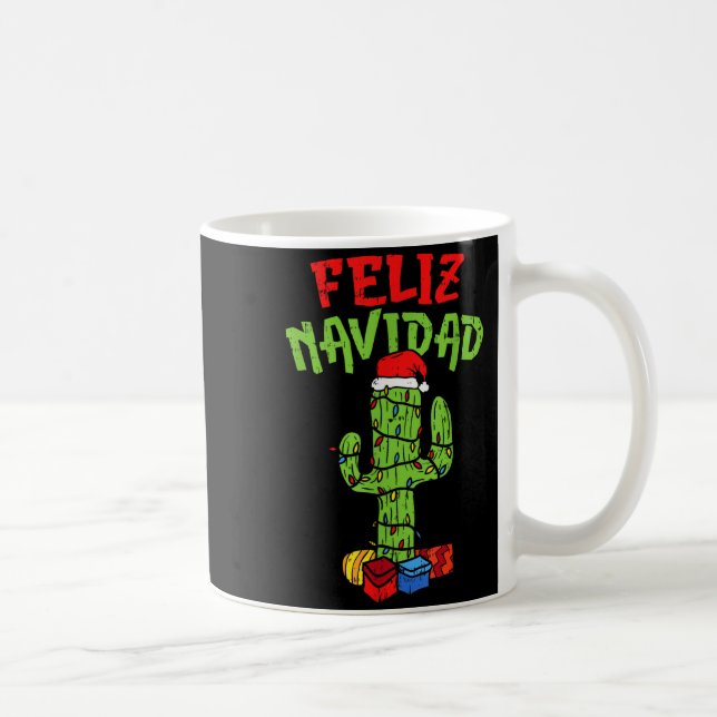 Mug Feliz Navidad Shirt Mexican Christmas Cactus Xmas  (Droite)