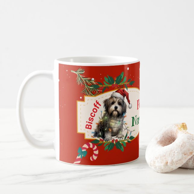 Mug Feliz Navidog Noël personnalisable (Avec donut)