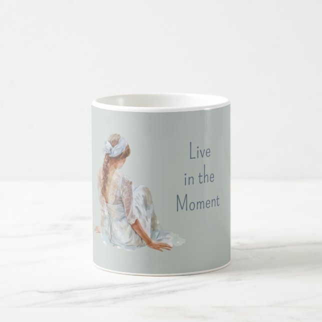 Mug Female Pretty Light Blue Dress (Centre)