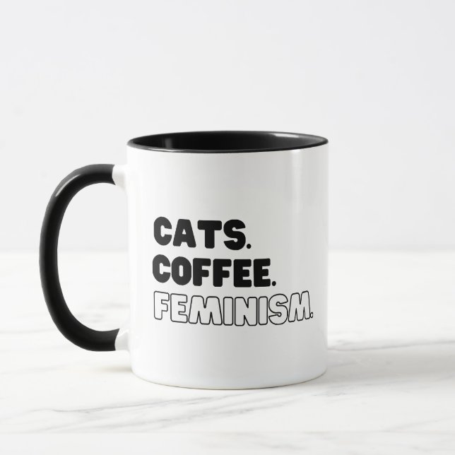 Mug Féminisme du café des chats (Gauche)