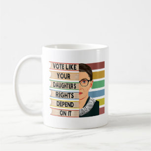 Mug Feministe Ruth Bader Ginsburg RBG Citation Girl Wi
