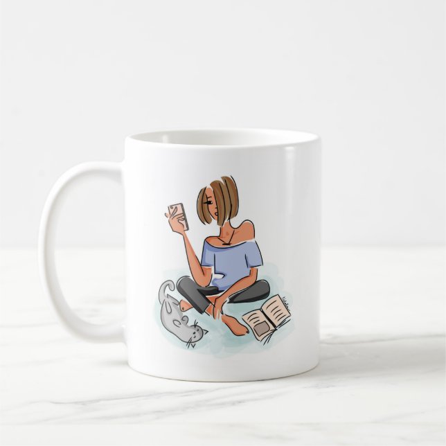 Mug Femme à la maison (Gauche)