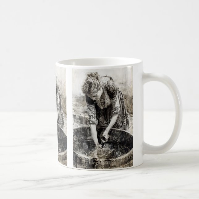 Mug Femme allant chercher de l'eau (Droite)