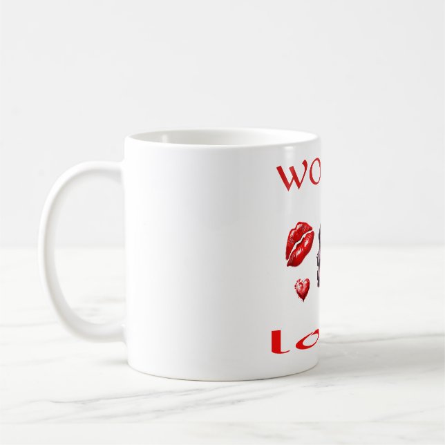 Mug  "Femme amoureuse" - Art de la Saint-Valentin (Gauche)