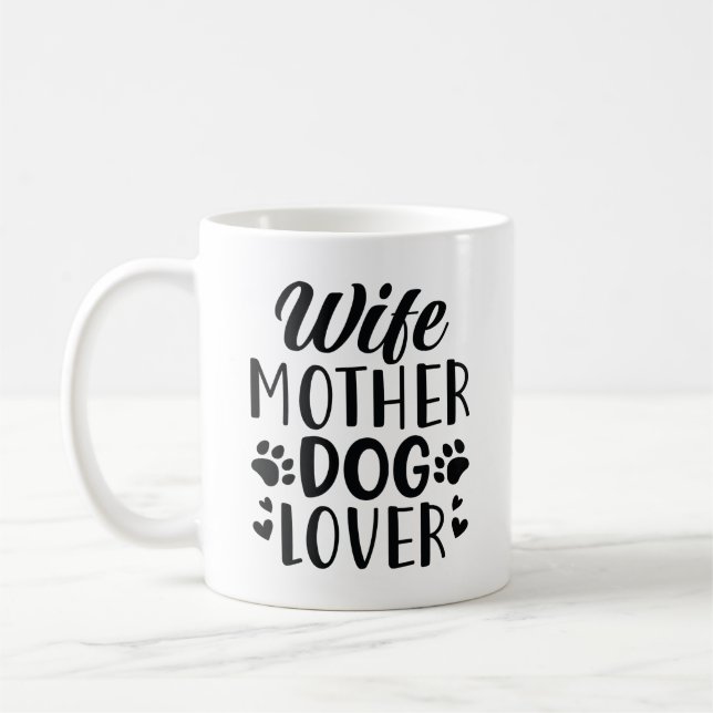 Mug Femme Amoureux des chiens (Gauche)