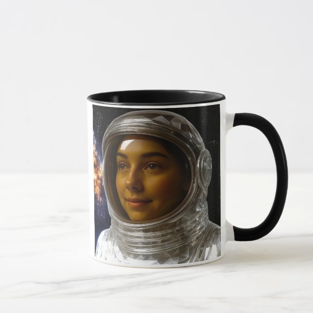 Mug Femme astronaute mission (Droite)