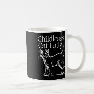 Mug Femme au chat sans enfant