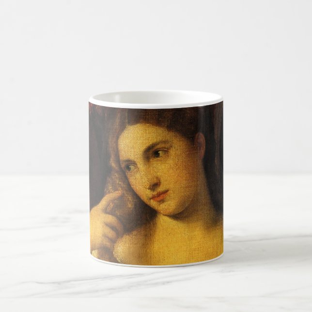 Mug Femme au miroir par Titien, Renaissance Vintage (Centre)