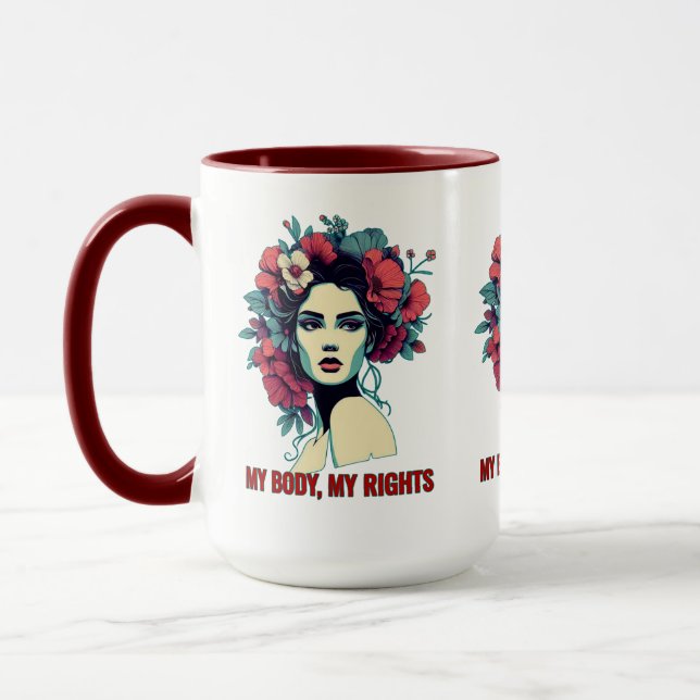 Mug Femme au pouvoir. Mon corps, mes droits (Gauche)