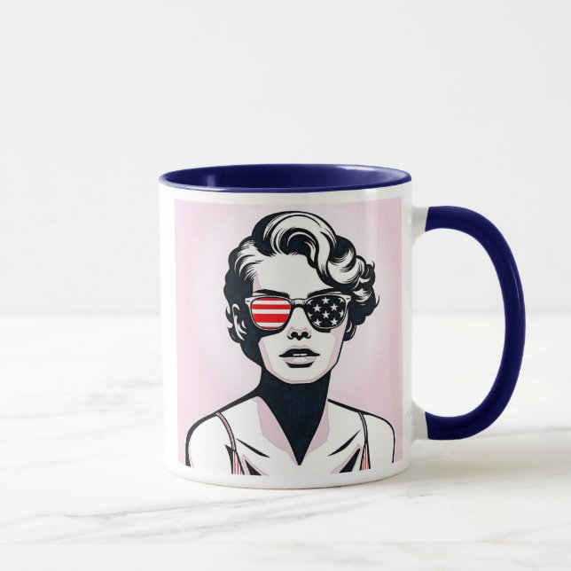 Mug  Femme au style US. (Droite)