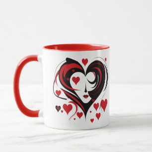 Mug Femme au visage en forme de coeur