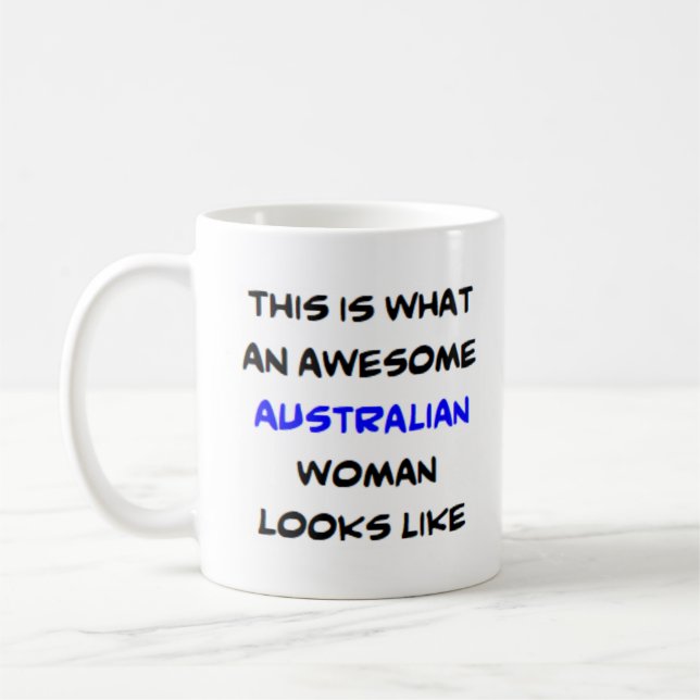 Mug femme australienne, géniale (Gauche)