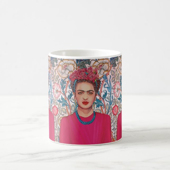 Mug Femme aux fleurs roses (Centre)