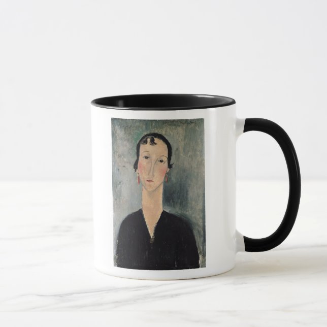 Mug Femme avec des boucles d'oreille (Droite)