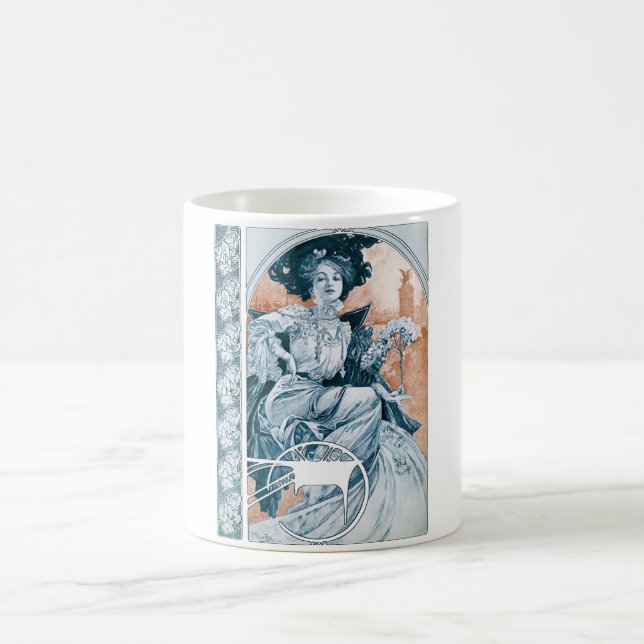 Mug Femme avec Rose, Mucha (Centre)