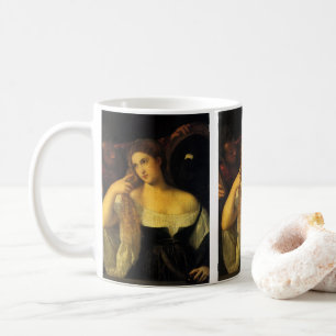 Mug Femme avec un miroir par Titien, Renaissance vinta