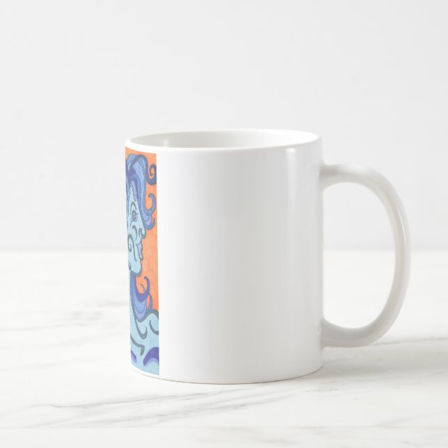 Mug femme bleue (Droite)
