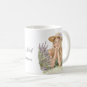 Mug Femme Blonde Fleurs de Lavande La vie est un Rêve