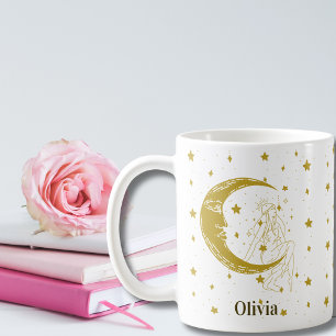 Mug Femme céleste boho fantaisiste lune étoiles person