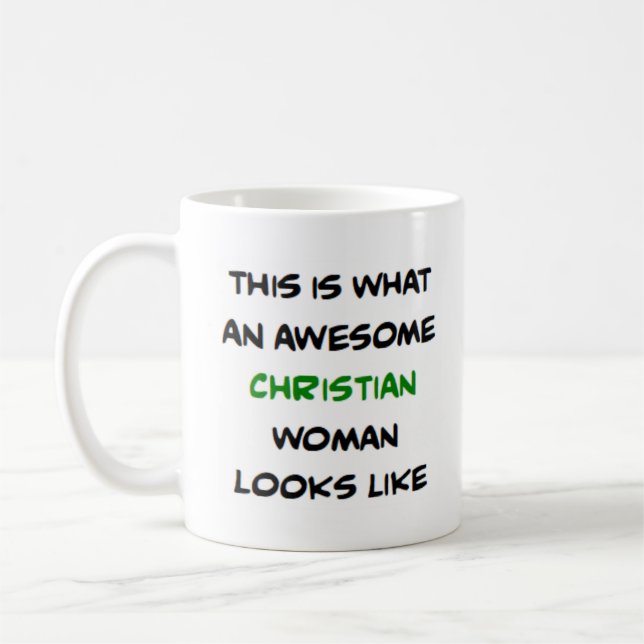 Mug femme chrétienne, formidable (Gauche)