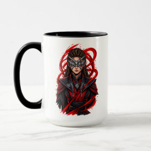 Mug Femme Cyber Samouraï à la Volonté Indomptable