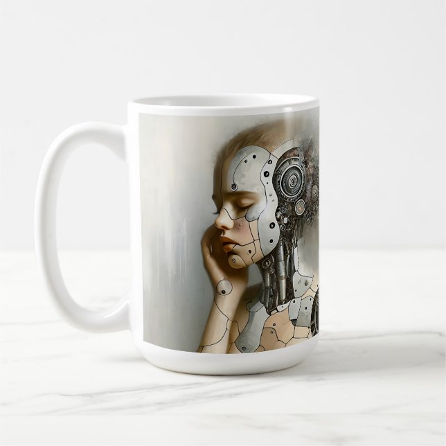 Mug Femme Cyborg Femme Ai Art (Gauche)