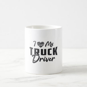 Mug Femme De Camionneurs J'Aime Mon Chauffeur De Camio