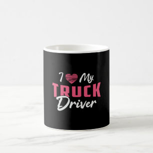Mug Femme De Camionneurs J'Aime Mon Conducteur De Cami