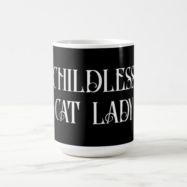 Mug Femme de chat sans enfant (Centre)