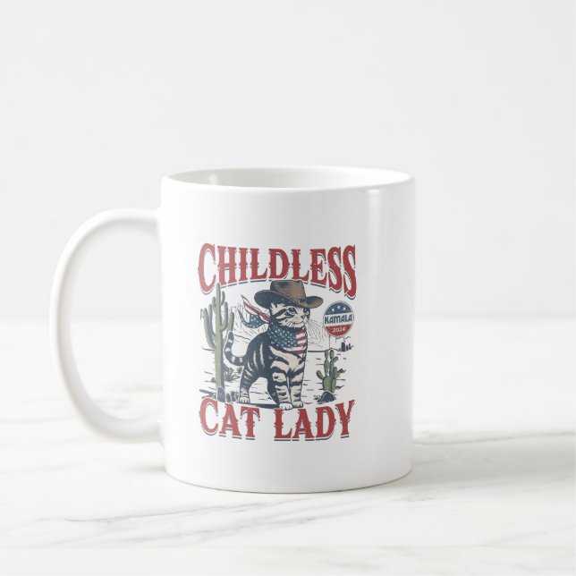 Mug Femme De Chat Sans Enfant Pour Kamala (Gauche)